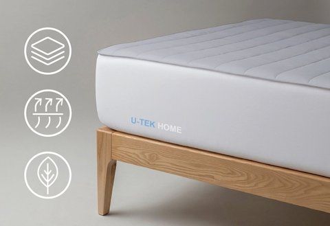 Наматрацник з бортом Melange Cotton U-TEK 80x190 11002-7 фото